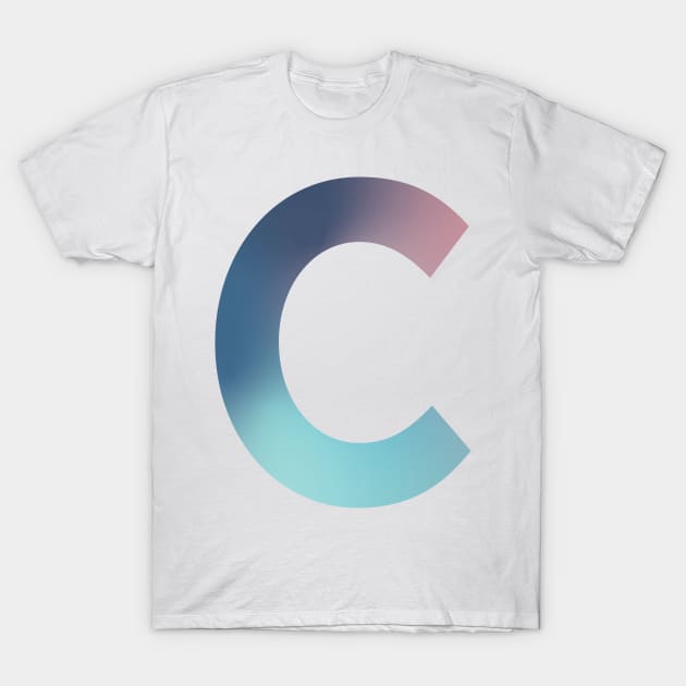 Gradient Letter C Initial Alphabet T-Shirt by murialbezanson